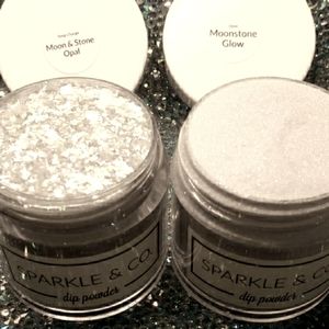 NWT MOON & STONE temp changer and MOONSTONE GLOW Sparkle & CO dip powder bundle